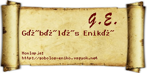 Göbölös Enikő névjegykártya